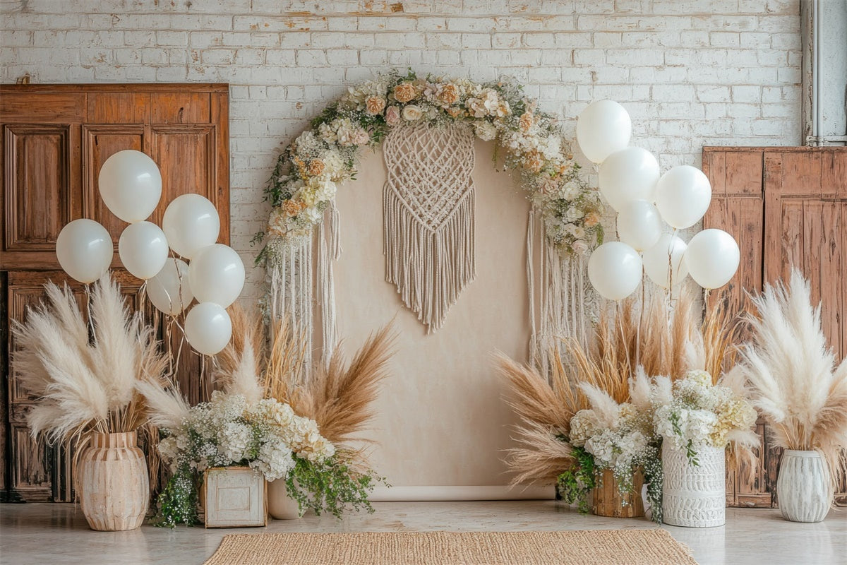 Maternity Backdrop Bohemian Chic Floral Macrame Backdrop GTY2-21