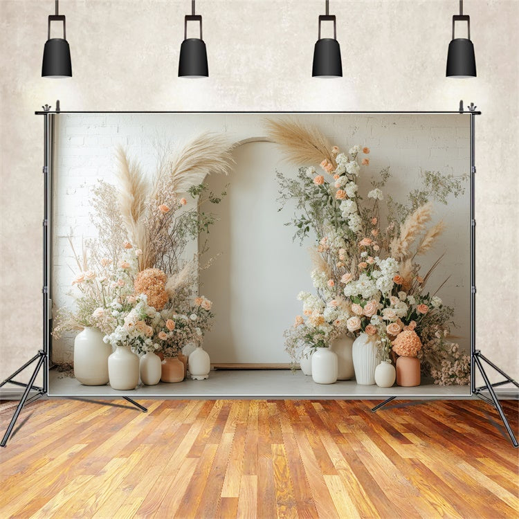 Maternity Photography Backdrops Elegant Dried Flower Arch Backdrop GTY2-23