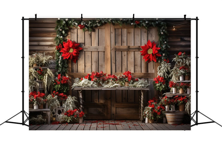 Maternity Photography Backdrops Rustic Festive Barn Door Backdrop GTY2-29