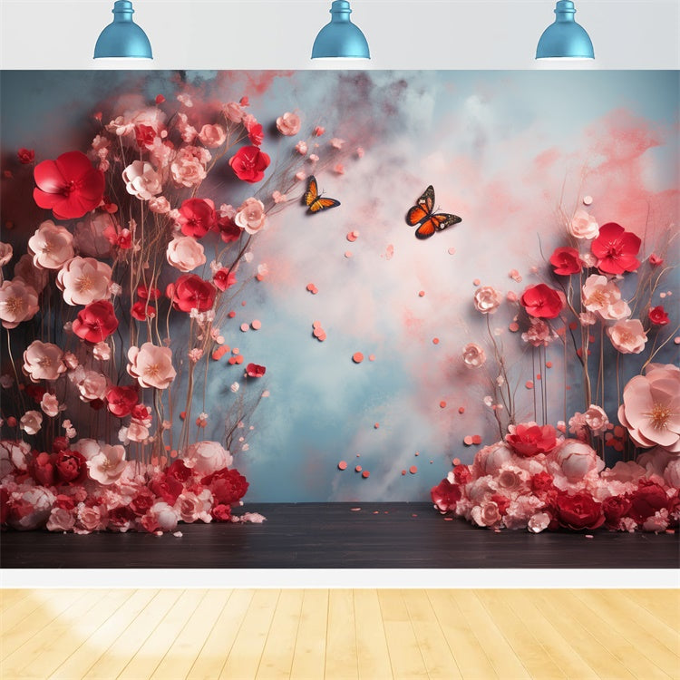 Maternity Photo Backdrops Butterfly Floral Fantasy Backdrop GTY2-33