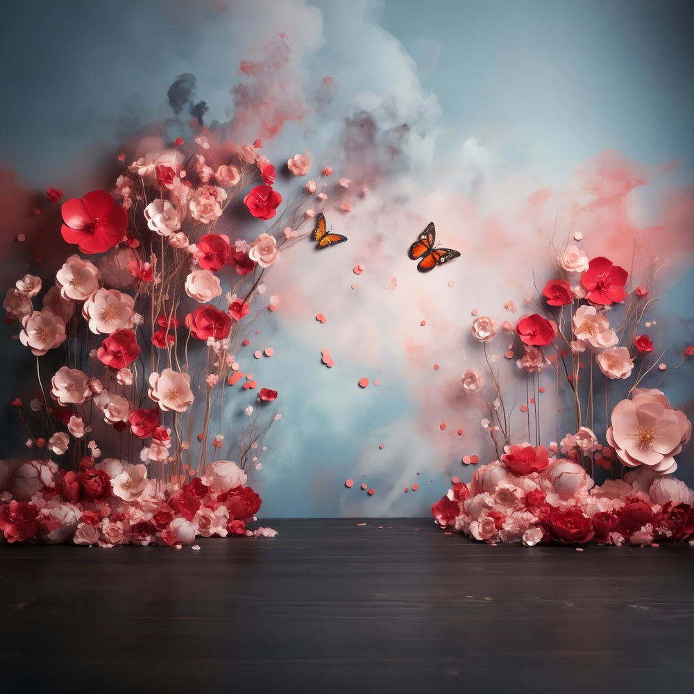 Maternity Photo Backdrops Butterfly Floral Fantasy Backdrop GTY2-33