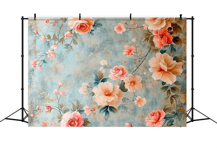 Backdrop For Maternity Photoshoot Vintage Art Floral Wall Backdrop GTY2-36