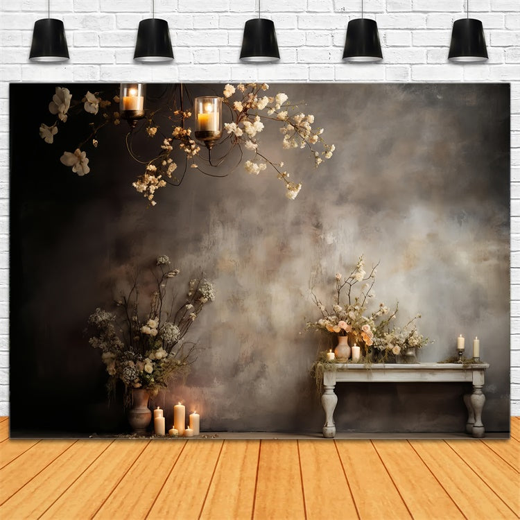 Backdrops For Maternity Photos Warm Candlelit Floral Backdrop GTY2-45