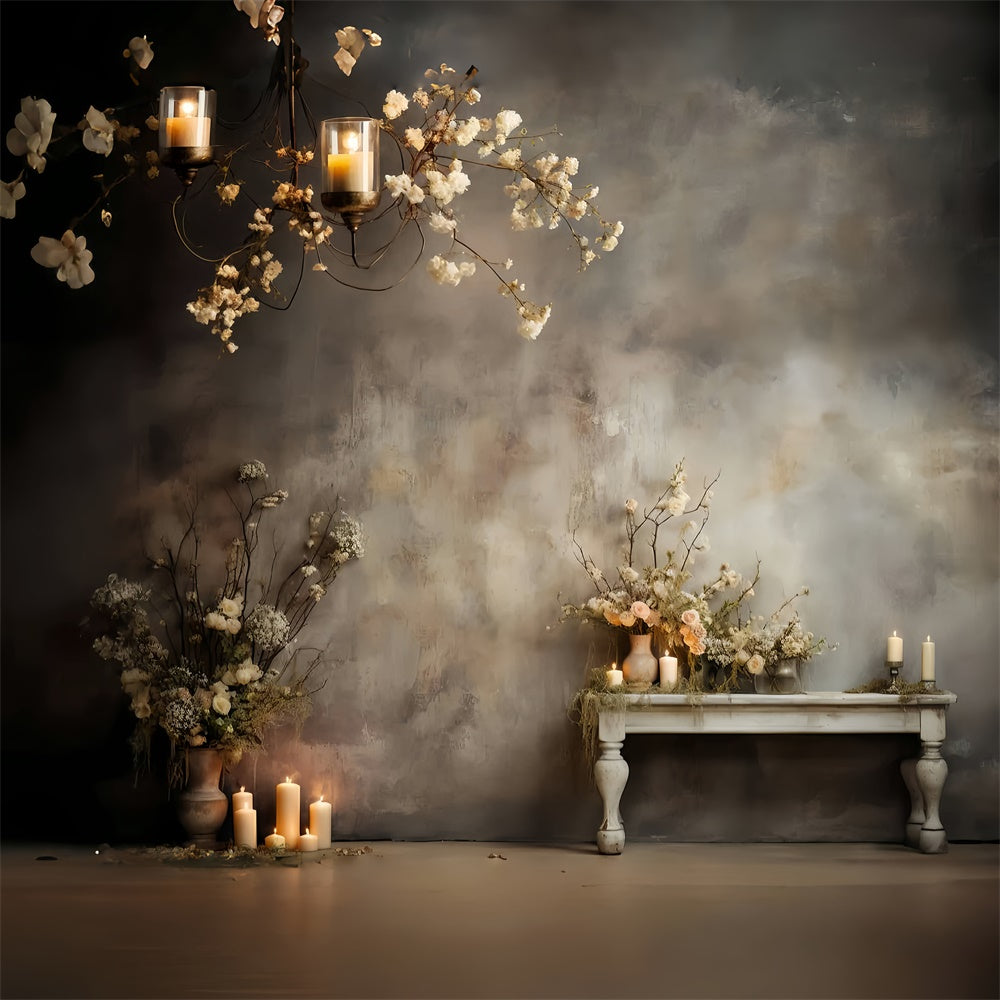 Backdrops For Maternity Photos Warm Candlelit Floral Backdrop GTY2-45