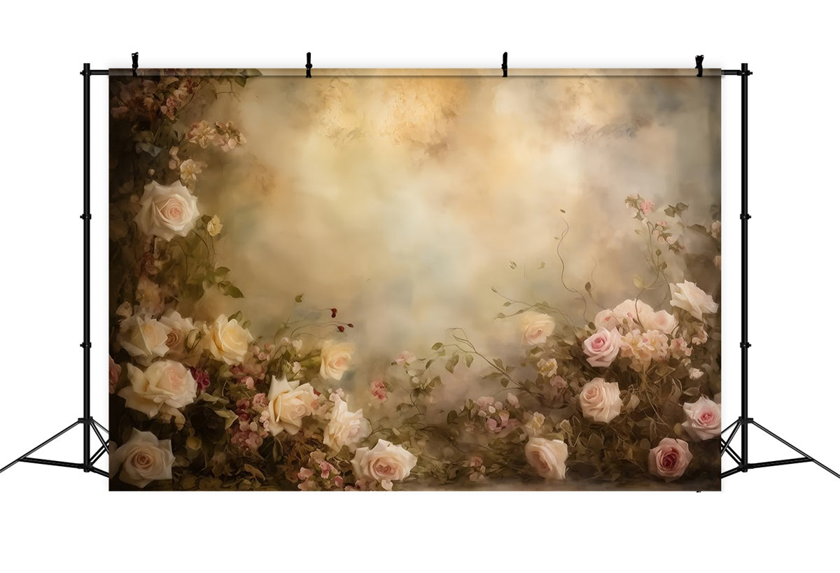 Maternity Photo Backdrops Vintage Blush Floral Elegance Backdrop GTY2-47