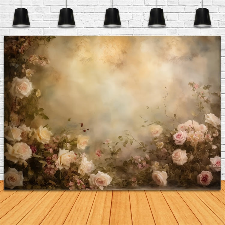 Maternity Photo Backdrops Vintage Blush Floral Elegance Backdrop GTY2-47