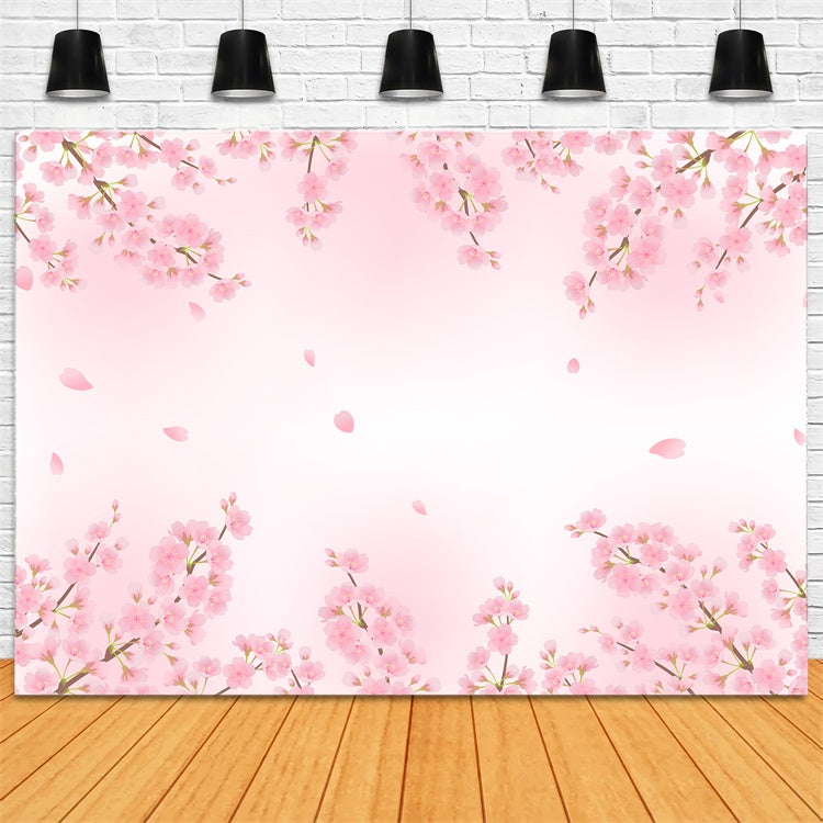 Backdrops For Maternity Photos Delicate Cherry Blossoms Backdrop GTY2-49