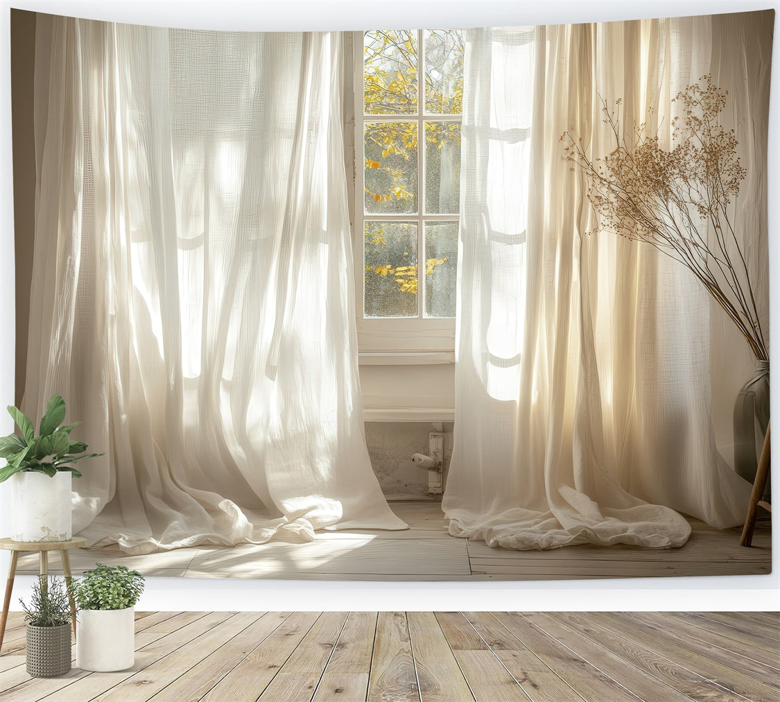 Backdrops For Maternity Photos Sunlit Sheer Curtain Backdrop GTY2-52