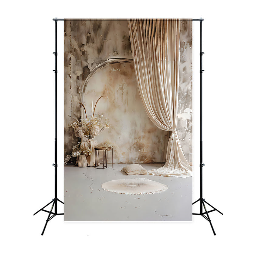 Maternity Photo Backdrops Vintage Textured Wall Curtain Backdrop GTY2-53