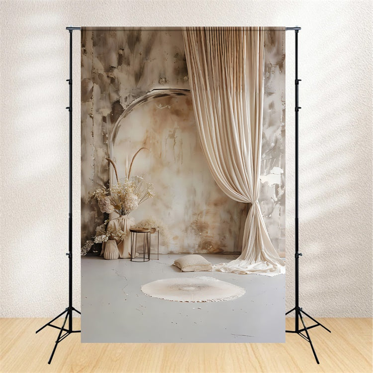 Maternity Photo Backdrops Vintage Textured Wall Curtain Backdrop GTY2-53