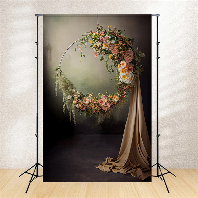 Maternity Backdrops Enchanted Vintage Floral Hoop Backdrop GTY2-8