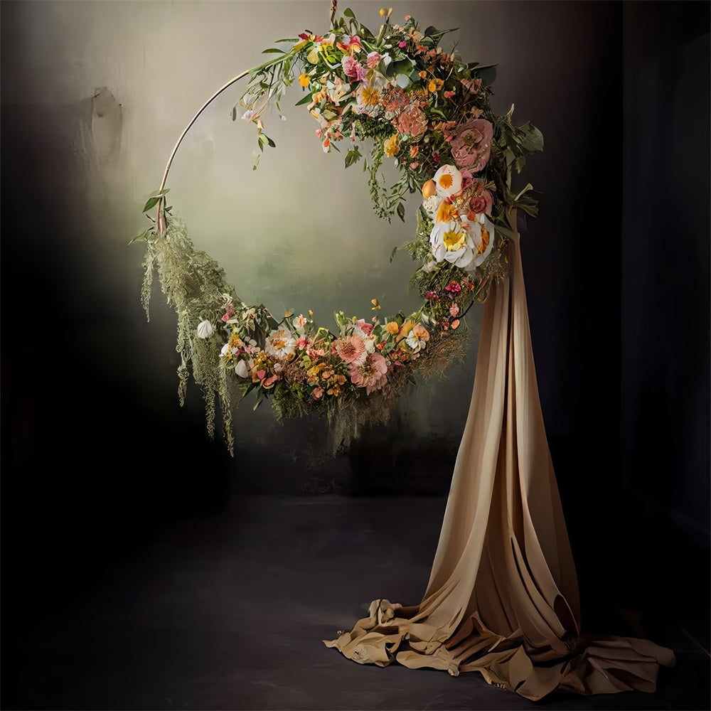 Maternity Backdrops Enchanted Vintage Floral Hoop Backdrop GTY2-8