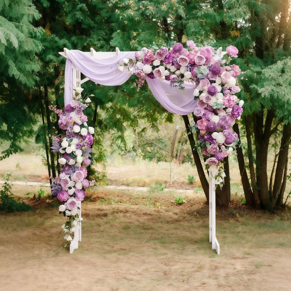 Purple Flower Backdrop Lavender Floral Arch Wedding Backdrop GTY3-29