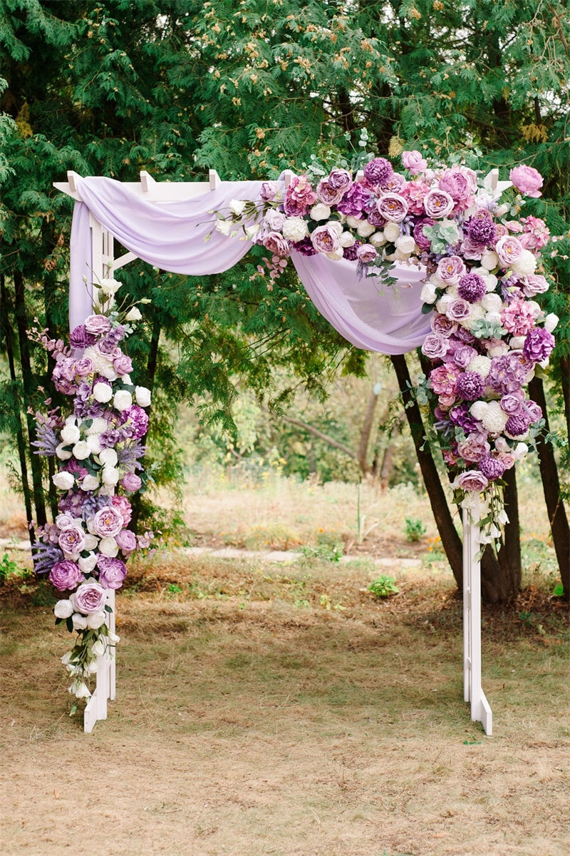 Purple Flower Backdrop Lavender Floral Arch Wedding Backdrop GTY3-29