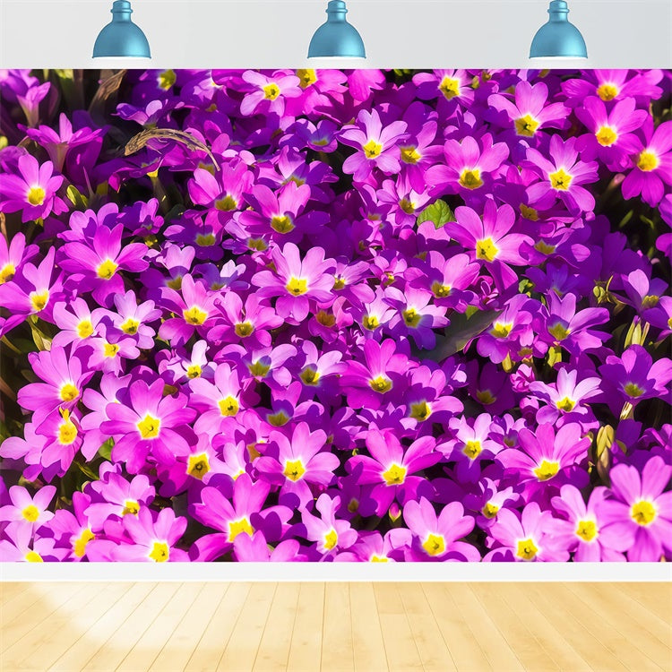 Purple Floral Backdrop Vibrant Wildflower Bloom Backdrop GTY3-30