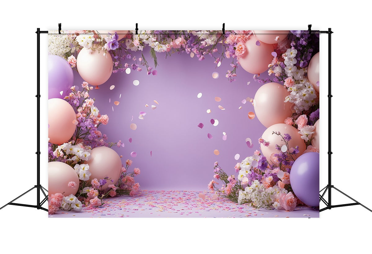 Floral Photography Backdrops Festive Floral Balloon Arch Backdrop GTY3-36