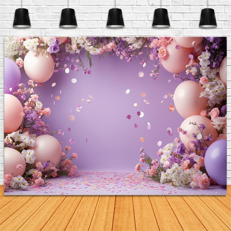 Floral Photography Backdrops Festive Floral Balloon Arch Backdrop GTY3-36