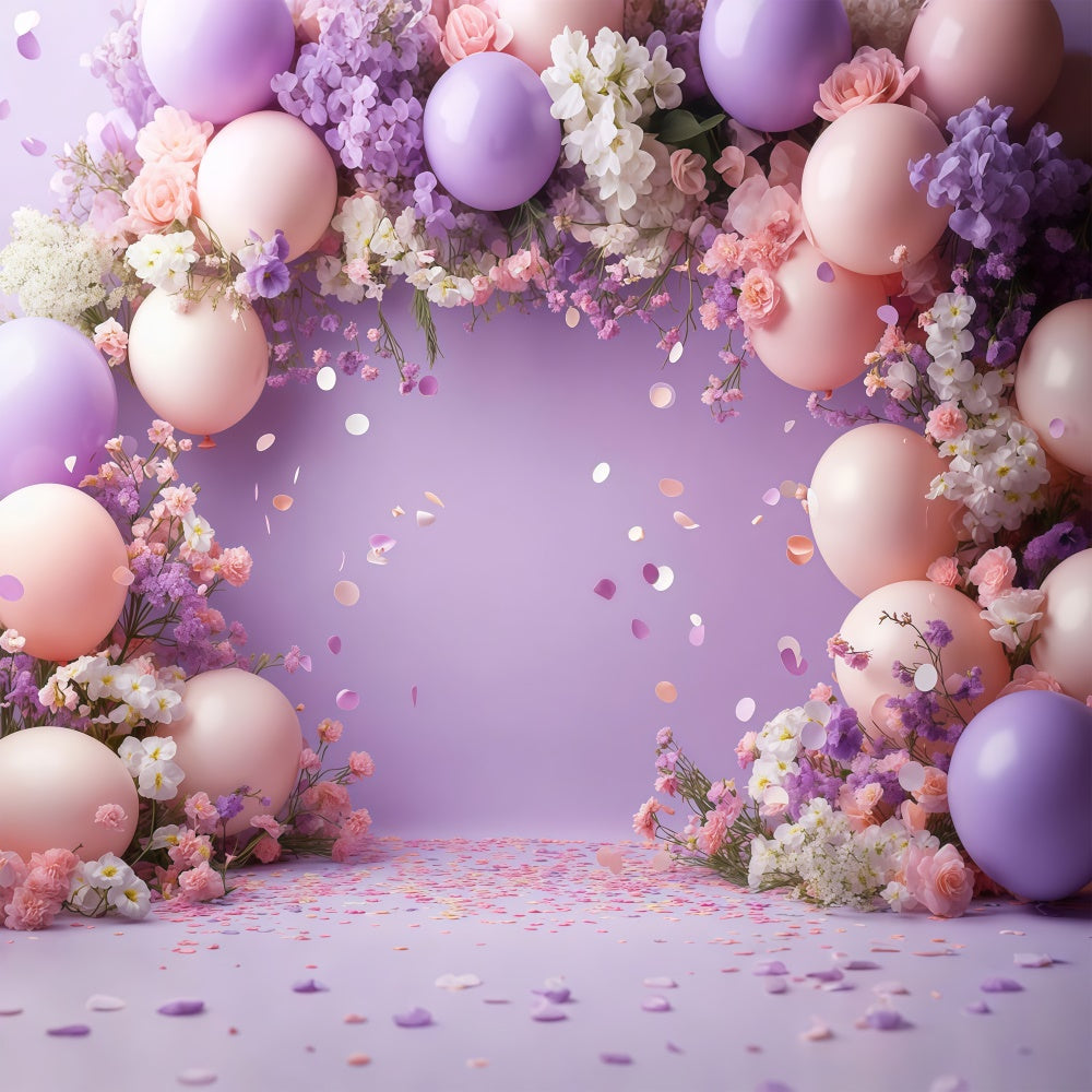 Floral Photography Backdrops Festive Floral Balloon Arch Backdrop GTY3-36