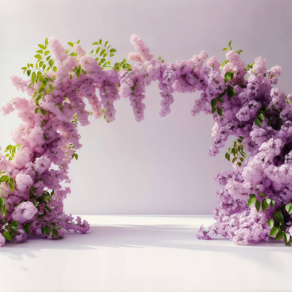 Purple Flowers Backdrop Lavender Bloom Archway Backdrop GTY3-37