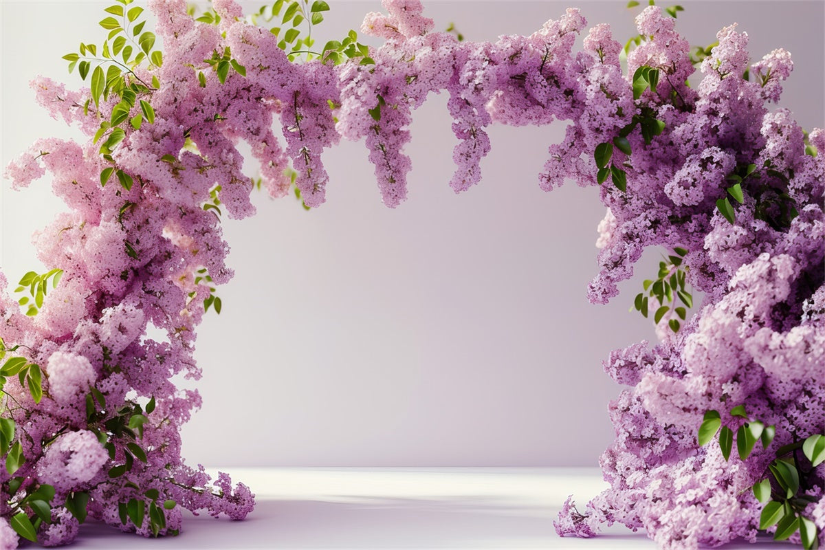 Purple Flowers Backdrop Lavender Bloom Archway Backdrop GTY3-37