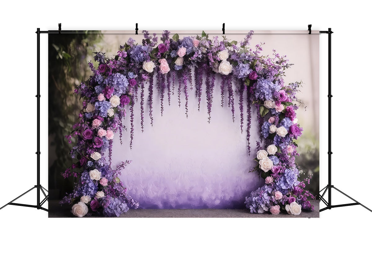 Purple Flowers Backdrop Charming Lavender Hydrangea Backdrop GTY3-42