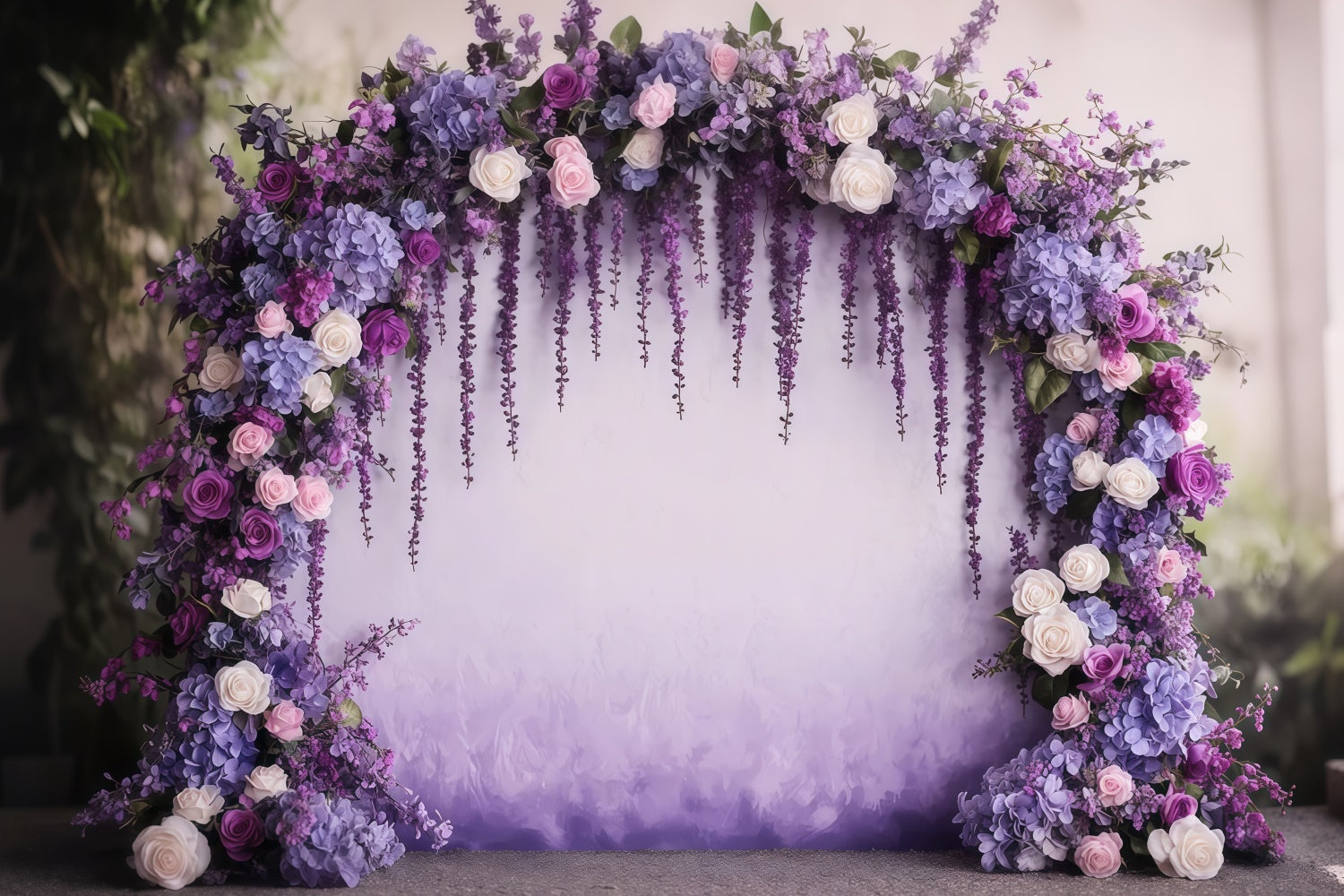 Purple Flowers Backdrop Charming Lavender Hydrangea Backdrop GTY3-42