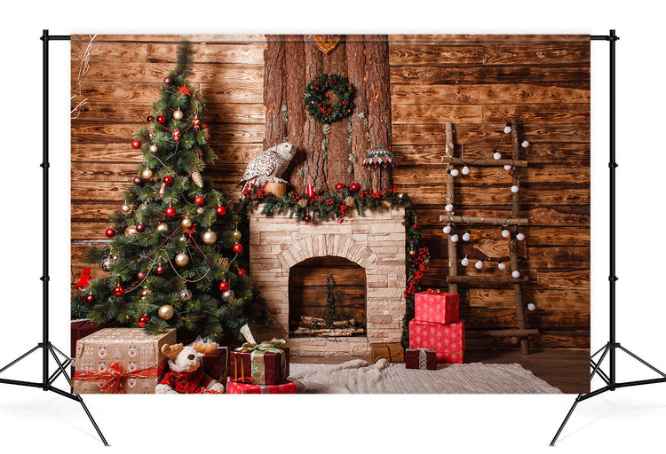 Brown Wood Christmas Background For Decoration Gx-1071 – Dbackdrop