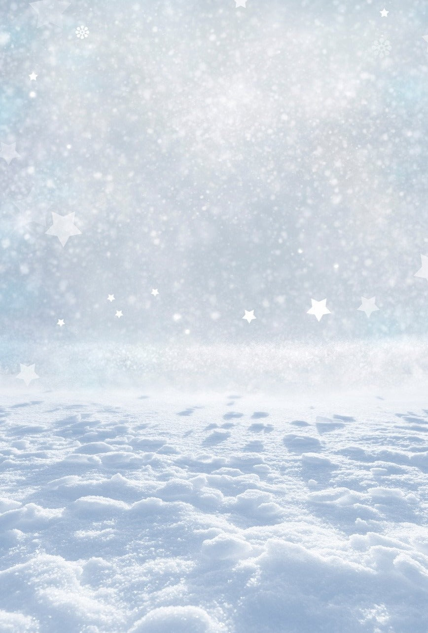 Season Background Winter Backdrop Snowflake Backdrop White Star J02730