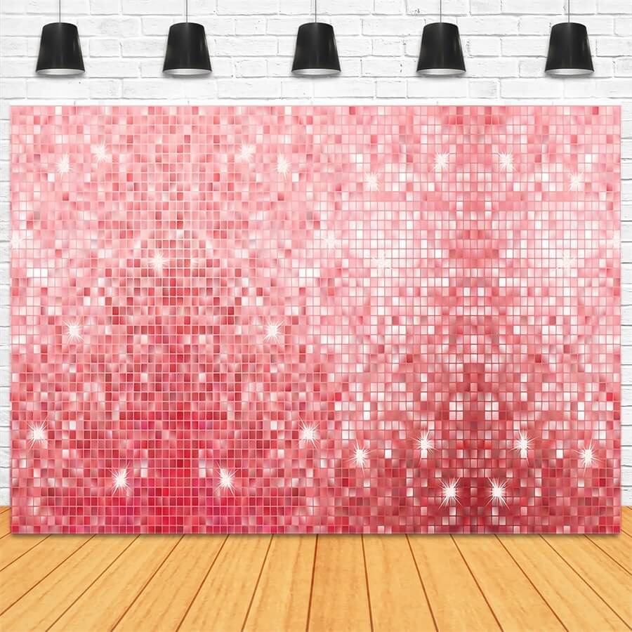 Pink Diamonds Glittering Photography Backdrop LV-689