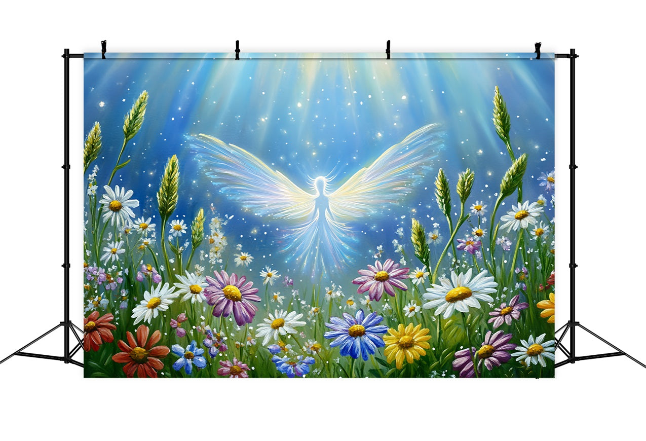 Photography Spring Backdrops Angelic Glow Wildflowers Backdrop LXX1-12