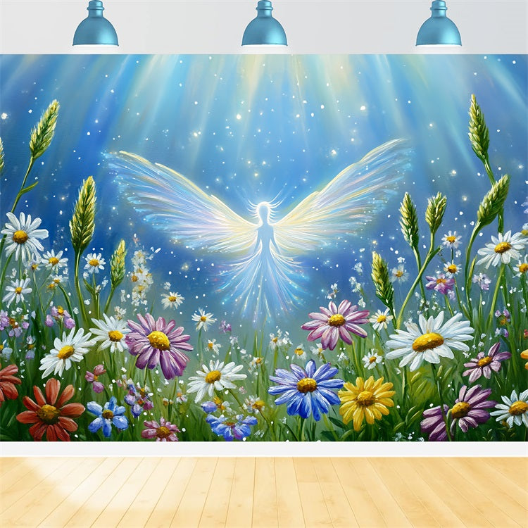 Photography Spring Backdrops Angelic Glow Wildflowers Backdrop LXX1-12