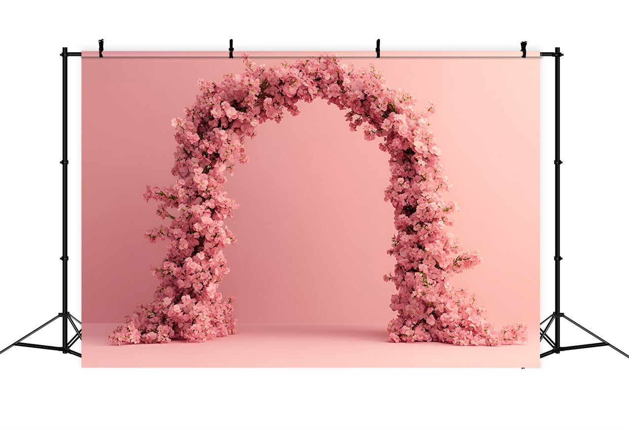 Spring Flower Backdrop Pink Cherry Flower Arch Backdrop LXX1-123