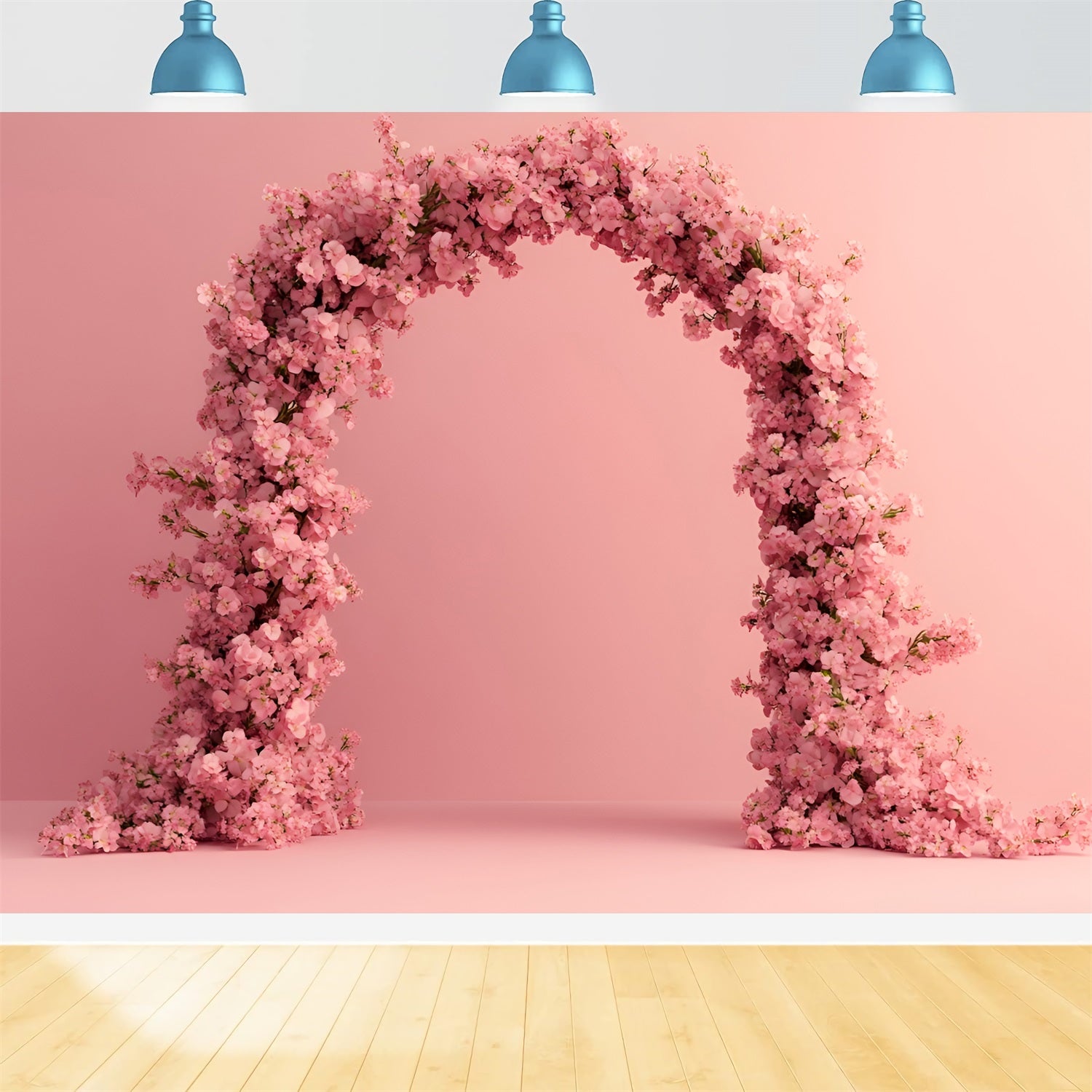 Spring Flower Backdrop Pink Cherry Flower Arch Backdrop LXX1-123