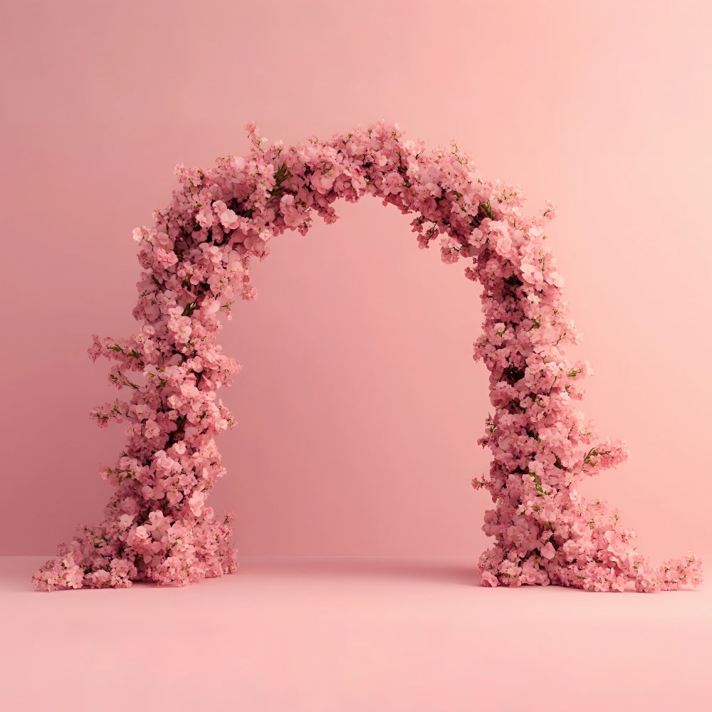 Spring Flower Backdrop Pink Cherry Flower Arch Backdrop LXX1-123