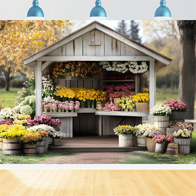 Spring Photo Backdrop Garden Flower Stand Photography Backdrop LXX1-139