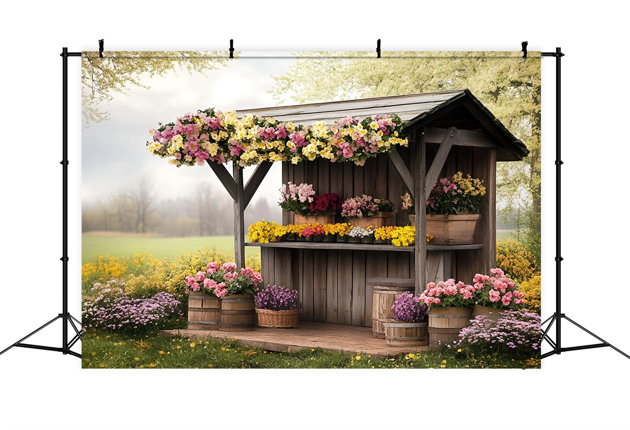 Spring Photography Backdrops Flower Stand Blooms Backdrop LXX1-140