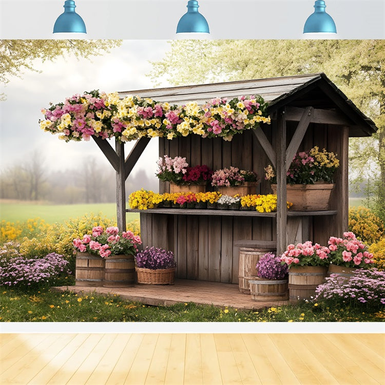 Spring Photography Backdrops Flower Stand Blooms Backdrop LXX1-140