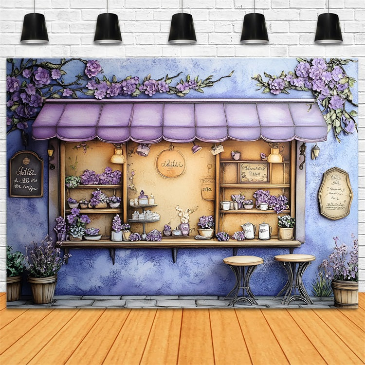 Spring Photography Backdrops Charming Lavender Window Backdrop LXX1-147