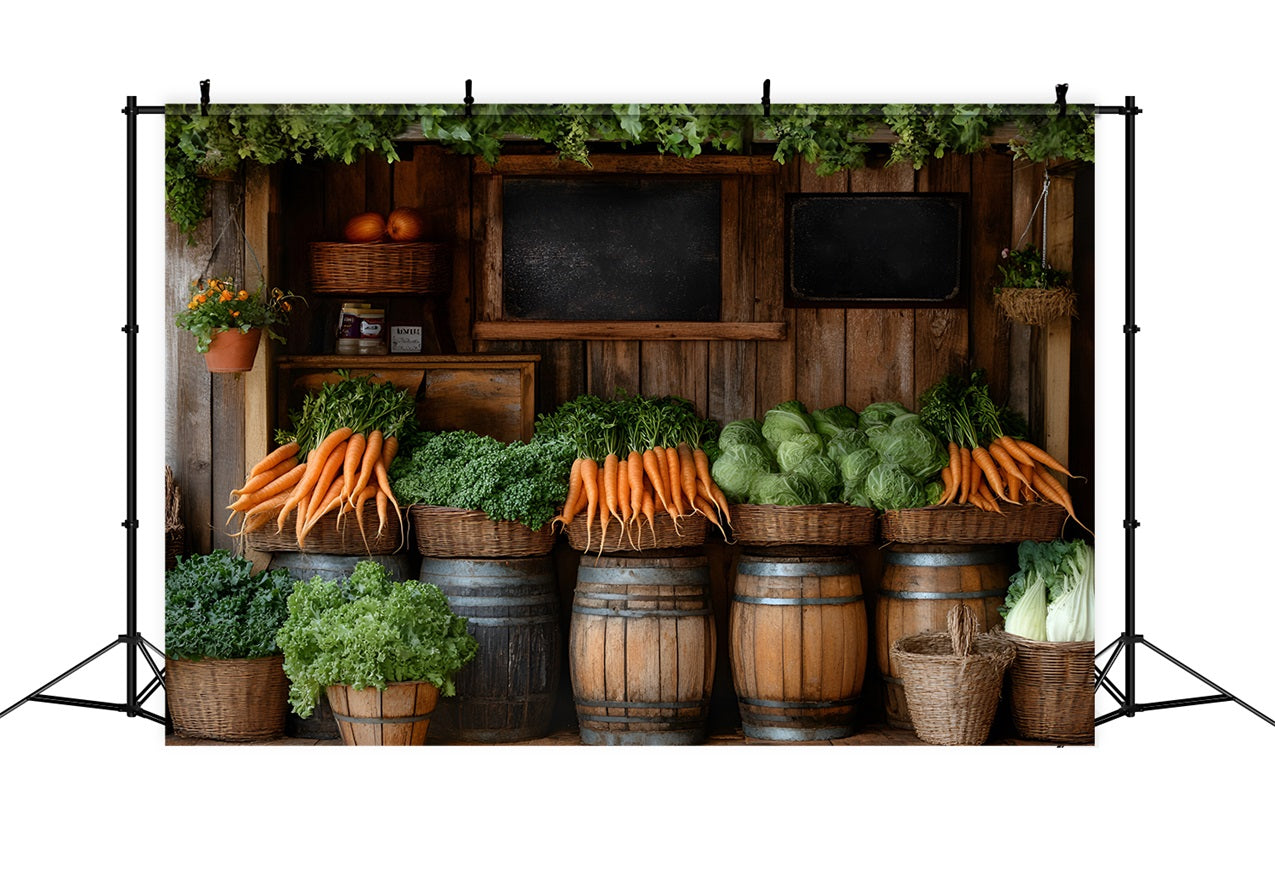 Photography Backdrops Spring Farmer's Barnyard Carrot Backdrop LXX1-154