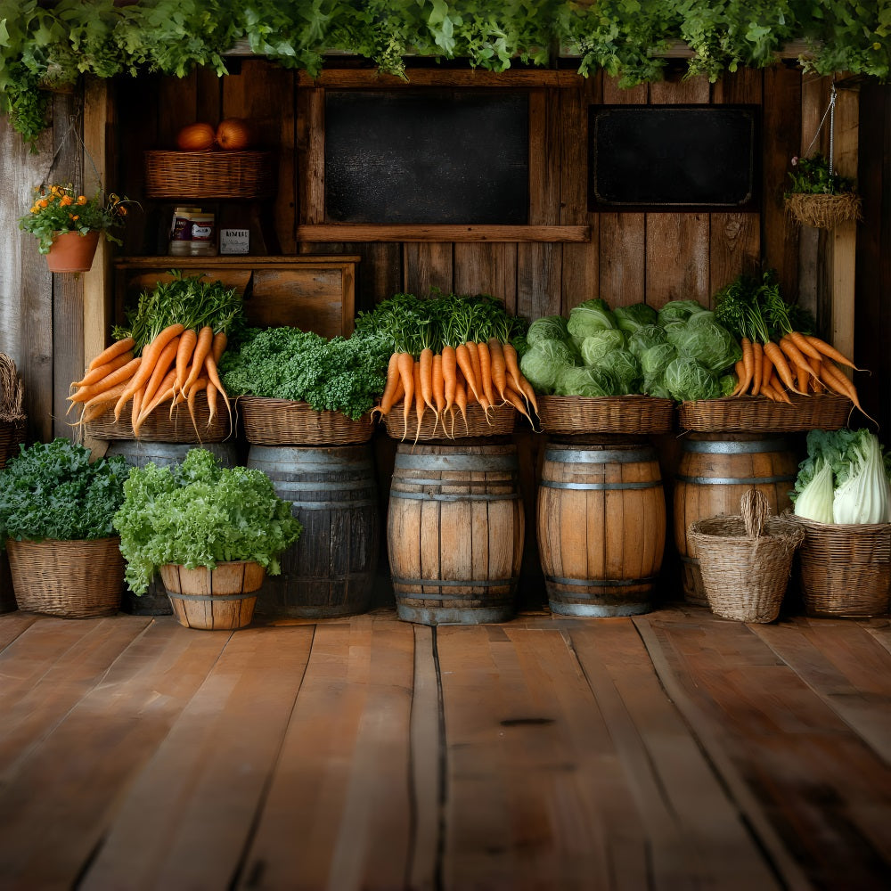 Photography Backdrops Spring Farmer's Barnyard Carrot Backdrop LXX1-154