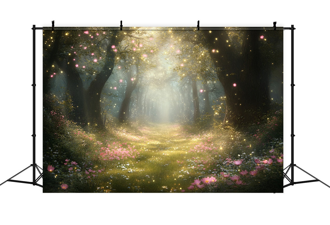 Spring Backdrops Photography Magical Woodland Blossoms Light Backdrop LXX1-166