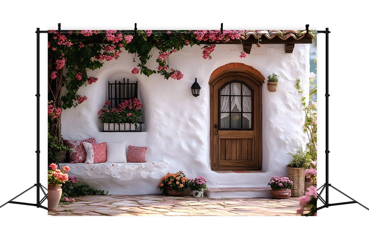 Springtime Backdrops Rustic Cottage Blossoms Photography Backdrop LXX1-171