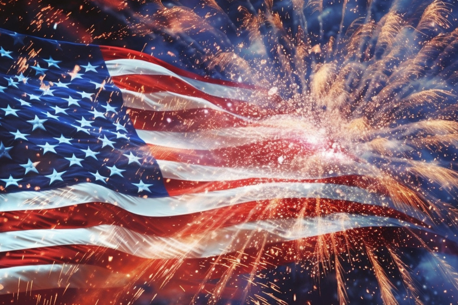 American Flag Photography Backdrop Radiant Sparks Backdrop LXX1-184