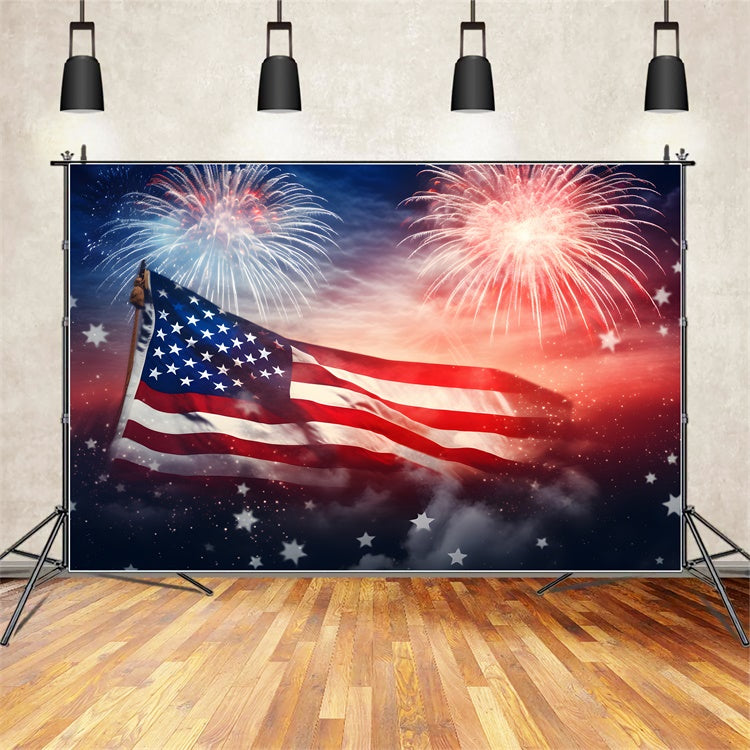 American Flag Backdrop Photography Radiant Sky Glory Backdrop LXX1-186