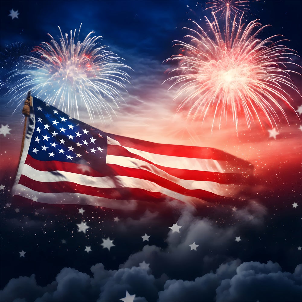 American Flag Backdrop Photography Radiant Sky Glory Backdrop LXX1-186