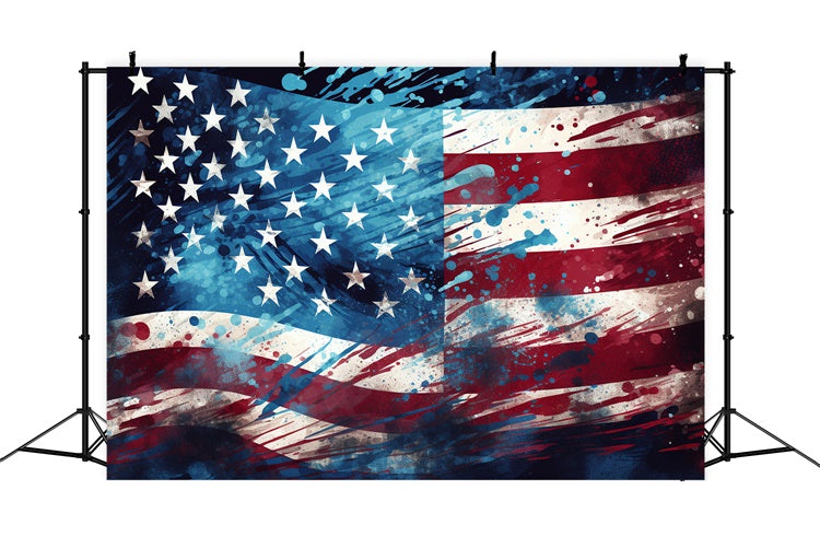 American Flag Photo Backdrop Abstract Artistic Celebration Backdrop LXX1-193