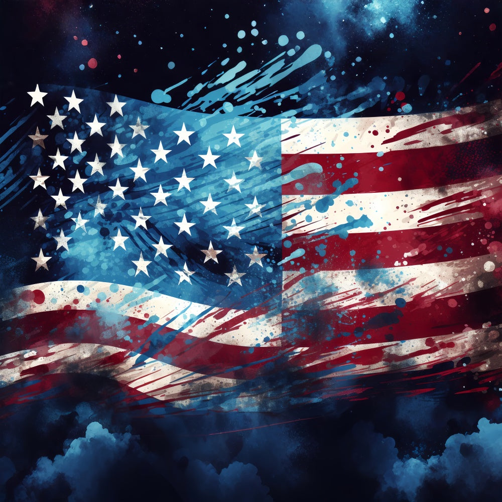 American Flag Photo Backdrop Abstract Artistic Celebration Backdrop LXX1-193