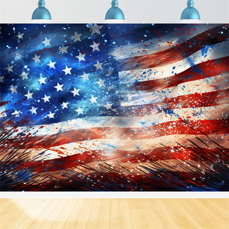 American Flag Backdrops Abstract Artistic Design Backdrop LXX1-194