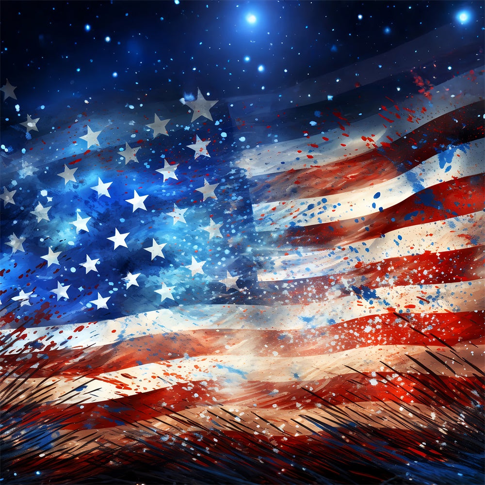 American Flag Backdrops Abstract Artistic Design Backdrop LXX1-194