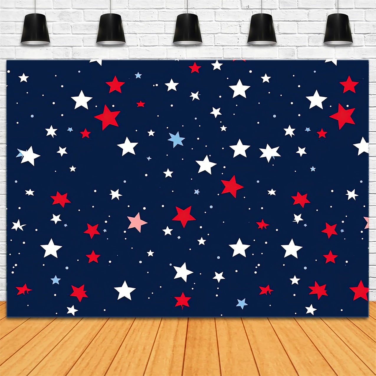 American Flag Backdrops Patriotic Red White Blue Stars Backdrop LXX1-197